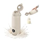 WanderS Draagbare Flessenwarmer Onderweg – 500ML Draadloze Baby Flessenverwarmer met Temperatuurregeling en Ingebouwde Sterilisatie – RVS, USB-C Oplaadbaar, Waterbestendig & Veiligheidsvergrendeling – Voor Verwarmen Melk, Water & Babyvoeding
