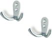 Merkloos 6x Luxe Kapstokhaken / Jashaken - Aluminium - Zilver