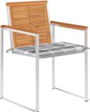 vidaXL Tuinstoelen 6 st met kussens massief acaciahout