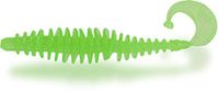 Magic Trout Premium T-Worm Angel accessoires forellen vissen rubberen vis met twister staart, neon groen, 5,5 cm