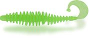 Magic Trout Premium T-Worm Angel accessoires forellen vissen rubberen vis met twister staart, neon groen, 5,5 cm