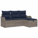 vidaXL Tuinbank Grijs en Marineblauw