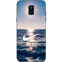 Maniacase Samsung Galaxy A8 2018 Nike logo wit mer solei