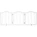 LUMARA MDF Barrière De Sécurité Barrière Modulable Pliable Pour Animaux De Compagnie Avec Pied De Support Mdf Bois Massif 154,5 X 61 Cm Blanc