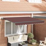 Maison Exclusive - Parasol manuel, 3,5 x 2 mètres, marron, 100% polyester