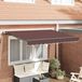 Maison Exclusive - Parasol manuel, 3,5 x 2 mètres, marron, 100% polyester
