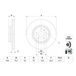 BOSCH Disque de frein (0 986 479 G54)