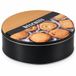 Benza Koektrommel - Koekjesblik met Deksel - Rond - Ø 22 x 6,5 cm - Metaal - Mat Zwart