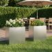 Maison Exclusive - Deux pots de jardin argentés, dimensions : 50 x 30 x 50 cm