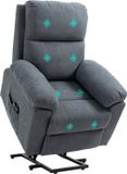 Homcom Massagestoel - Met Sta-Op Functie - 8 Vibratiemotoren - Grijs