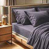 Merkloos / Sans marque Asir - Ranforce Hoeslaken Kingsize (FR) (IT) (ES) (DE) - Grijs - 100% KATOEN RANFORCE - 16 x 30 x 9 cm