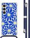 iMoshion Hoesje Samsung Galaxy S23 - Cobalt Blue Flowers Connect - Met Koord