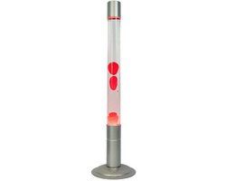 Fisura Floor Lava Lamp XXL - Transparant & Rood - 75cm - Incl. Lichtbron