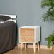 Table de chevet, commode, meuble de rangement à 2 tiroirs, style scandinave, 40 cm (l) x 30 cm (l) x 56 cm (h), bois