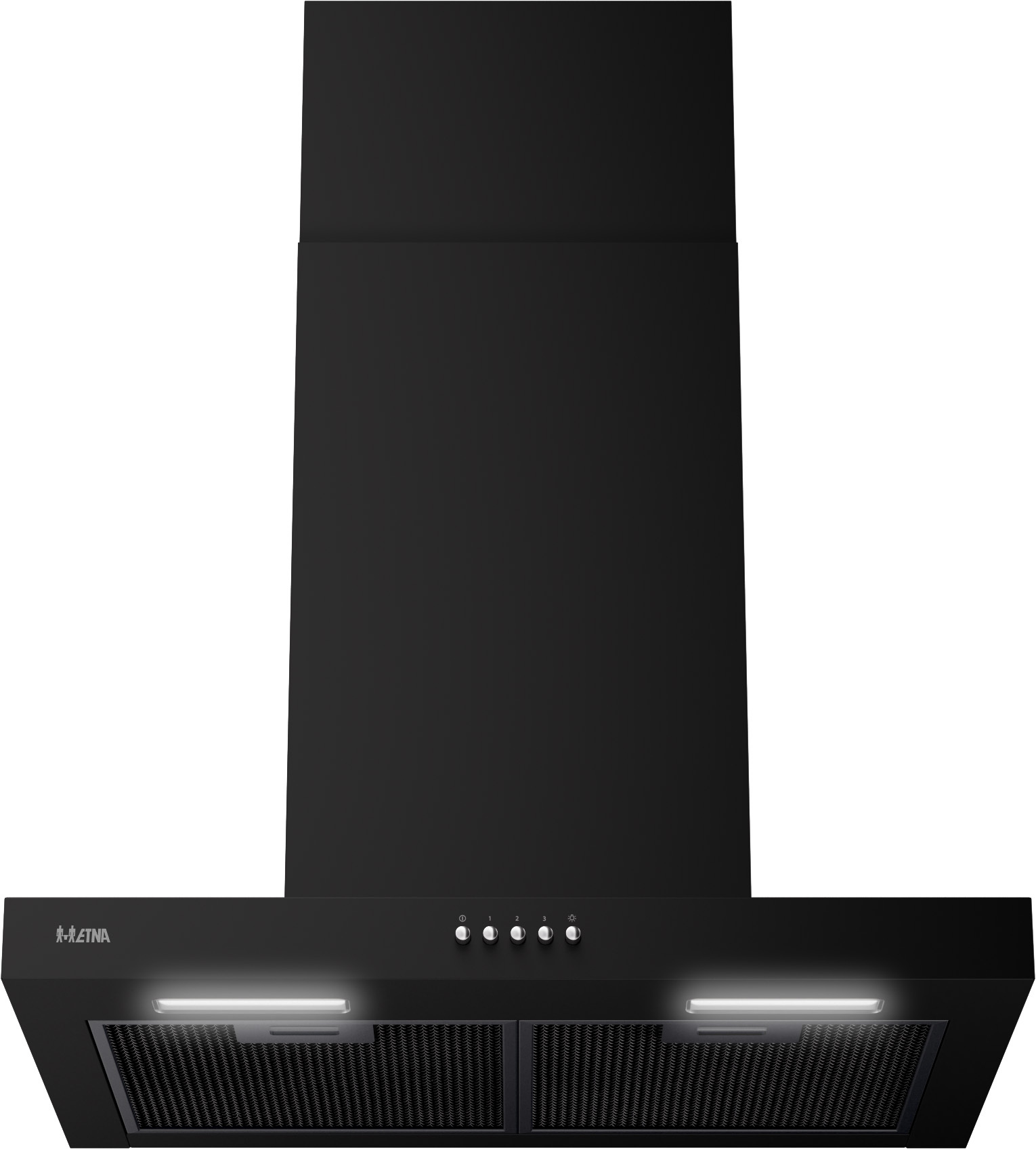 ETNA AB360ZT - Blokmodel Schouwkap - 60 cm - Matzwart - A++