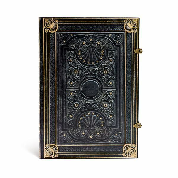 Paperblanks Nocturnelle Grande Hardcover Lined Journal - Black - 240 Pages