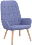 vidaXL Relaxstoel stof jeansblauw
