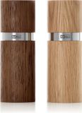AdHoc Textura Peper- & Zoutmolen Set – 2-delig – 13 cm – Donker & Licht Eiken – Geolied – CeraCut Keramisch