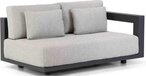 4 Seasons Outdoor Metropolitan 2.5 Seater Bench - Left Arm with 5 Cushions - Grey-Anthracite