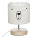 Atmosphera Lampe de chevet ours - enfants - gris - lin - D15 x 21 cm - Lampe de table/lampe de bureau -