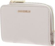 COCCINELLE Leren Kaarthoes Metallic Soft Credit Card Holder Lambskin White Crème