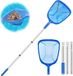 Bol Ground Landing Net avec Manche Télescopique de 120 cm - Bleu