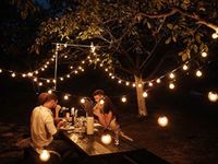 BEPER P207ILO500 Buiten Solar LED Tuinverlichtingssnoer, 10 LED-lampen, Touwkabel, Vintage, Geïntegreerde lichtsensor, 4 meter
