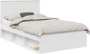 vidaXL Bedframe met hoofdeinde, wit, 120 x 190 cm, massief grenenhout