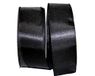 Reliant Ribbon 92575W-031-40K Satin Value Wired Edge band, zwart, 2-1/2 inch X 50 yards
