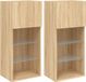 vidaXL meubles TV avec éclairage LED, 2 pièces, chêne Sonoma, 40,5 x 30 x 90 cm