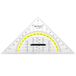 Westcott E-10134 00 Geometrische driehoek, van kunststof, met afneembare handgreep, 22 cm, transparant