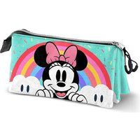 Minnie Mouse - Pennendoos - Drievoudig - Ripstop - Turquoise - Rainbow