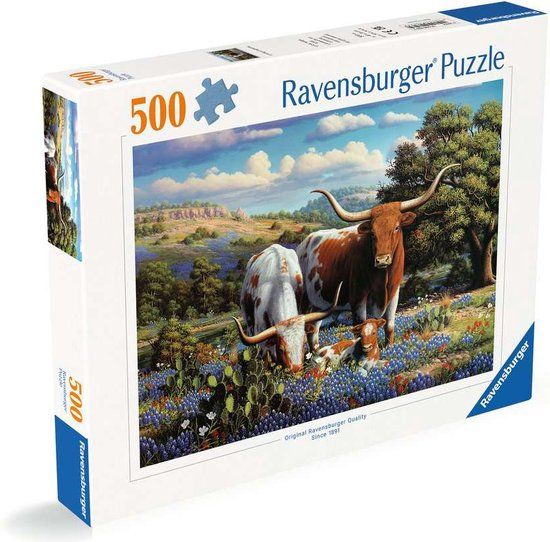 Ravensburger Loving Longhorns - 500 Piece Puzzle - Unisex - 12+ Years