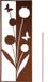 UNUS® Tuinschild met bloemen, design tuindecoratie 82,5x32cm in roestlook