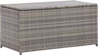 vidaXL Tuinbox 100x50x50 cm Poly Rattan Grijs