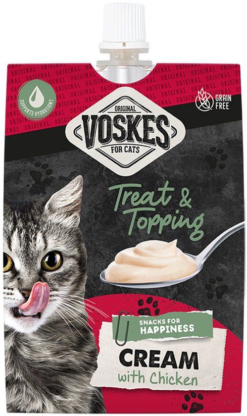Voskes 3 x Voskes Cream Kattensnack - Tonijn en Rund