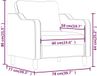 vidaXL Fauteuil 60 cm stof bruin