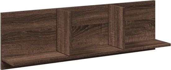 vidaXL Wandkast - 100x16,5x30 cm - Bewerkt Hout - Bruin Eikenkleur