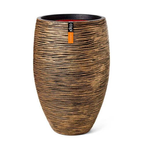 Capi Europe - Vaas elegant deluxe Rib NL - 38x58 - Goud - Bloempot