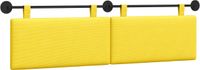 vidaXL Hangend hoofdbord lichtgeel corduroy stof