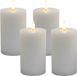 Merkloos Relaxdays LED-kaarsen - 4 stuks - 13xØ7,5 cm - lichtgrijs