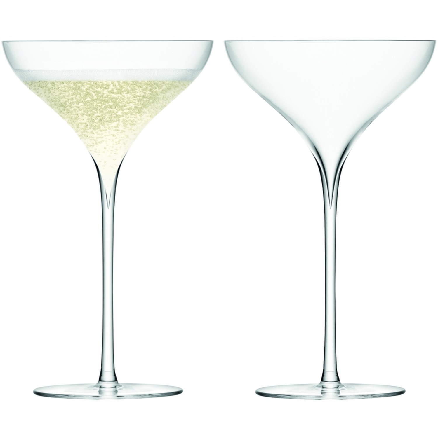 L.S.A. Savoy Champagnecoupe - Glas -200 ml - Set van 2 Stuks - Transparant