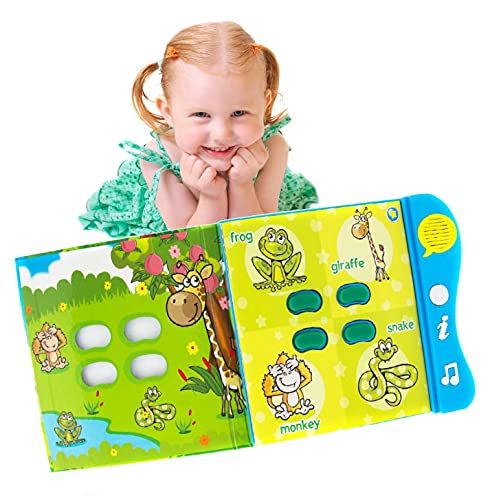 Boxiki kids Animal Learning Sound Book Activiteitenboek voor Peuters en Early Baby Development. Elektronisch Dierenboek: Muziek, Leer Dierennamen, Geluiden en Meer