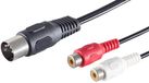 1aTTack.de 5x 0,2m 5-pins DIN-stekker naar 2 RCA-aansluitingen Hoogwaardige audioadapterkabel