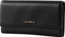 COCCINELLE Leren Portemonnee Metallic Soft Wallet Noir Zwart