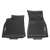 Audi 4K1061501041 Premium rubberen voetmatten, 2 x voor, rubberen matten, voor alle weersomstandigheden, zwart, met A6-opschrift