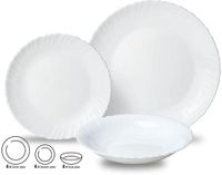 Kinghoff 1875 - Glazen Dinerset - 18 delig - Wit