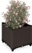 Merkloos Relaxdays Plantenbak met waterreservoir - Kunststof - 38 x 40 x 40 cm - Bruin