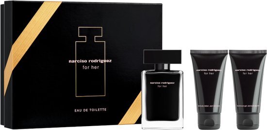 Narciso Rodriguez for her 50ml Eau de Toilet + showergel + bodylotion set gift set / dames