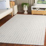 SAFAVIEH Ebony Collection Blauw en Ivoor Geometrisch Tapijt - 122 x 183 cm